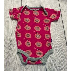 Kickee Pants Bamboo Pink Birds Baby Girl Onesie Bodysuit Outfit, Size 0-3 months